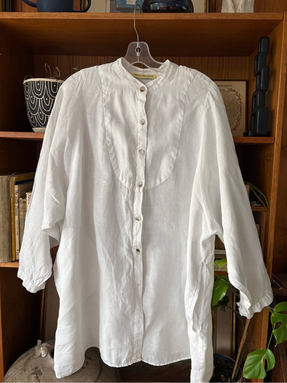 100% Linen Oversize Tunic/Dress/Shirt OS